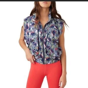 Free People Fp Movement NWT Off The Grid Printed Vest floral Medium